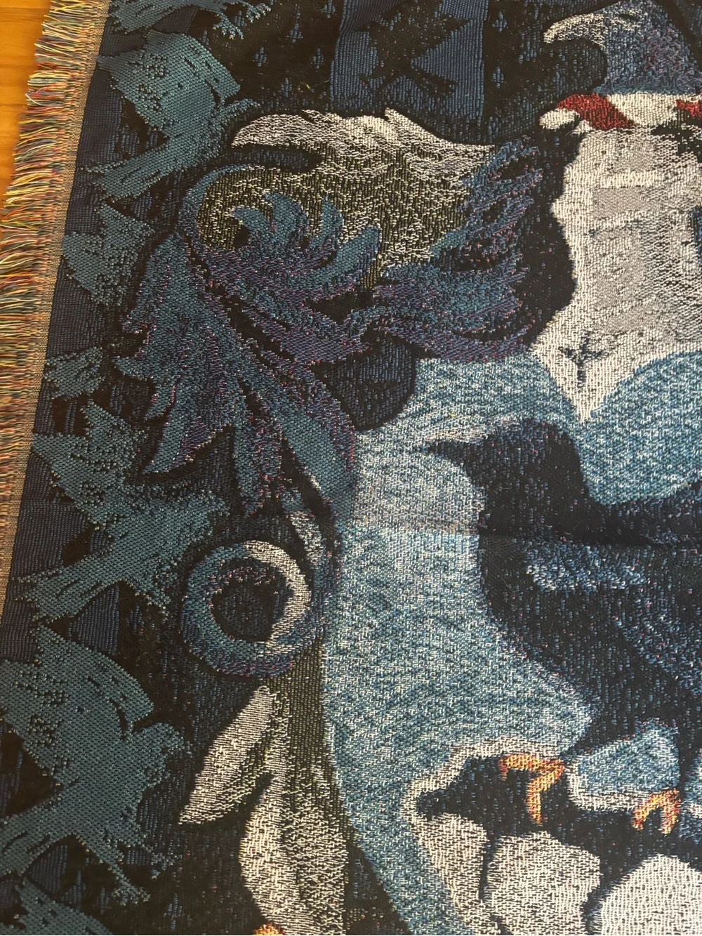 Harry Potter Ravenclaw Crest Woven Tapestry Throw Blanket Witchy Academia Boho